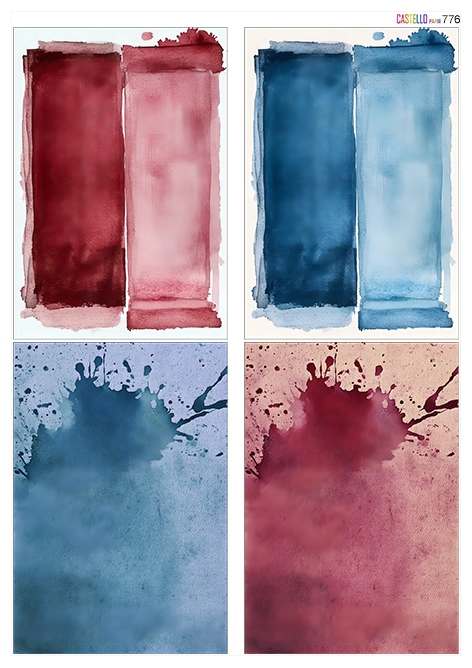 Blå og lilla baggrunde Castello papir A4